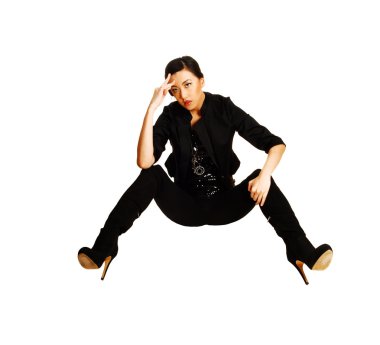 klas kadın oturuyordu.