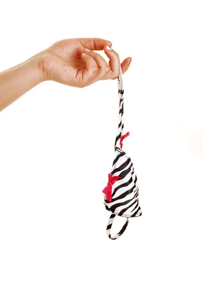 Hand holding a thong panty. — Stock Photo, Image