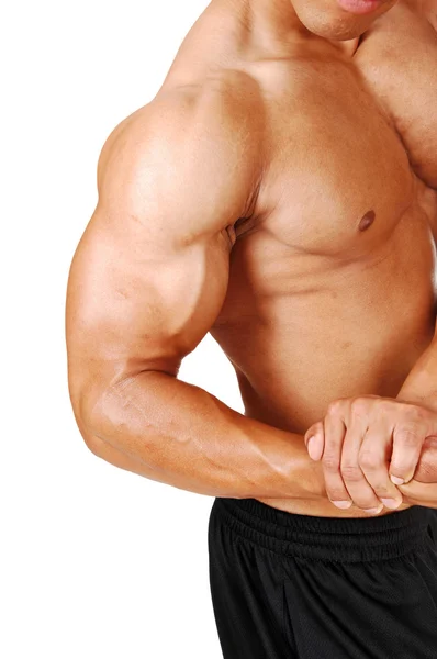 Biceps och bröst. — Stockfoto