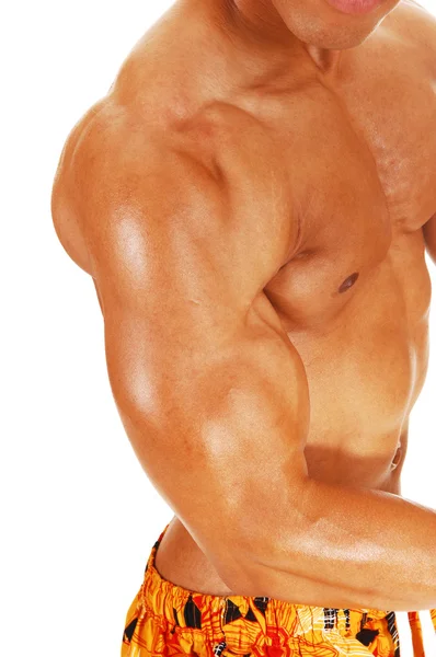 Biceps och bröst. — Stockfoto