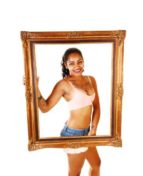 Framed girl. — Stock Photo, Image