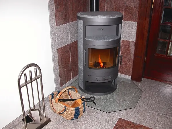 Modern wood stove. — Stock Photo, Image