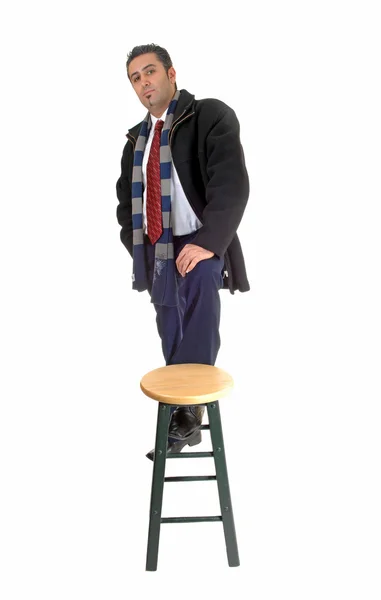 Man with chair. — Stock Photo, Image