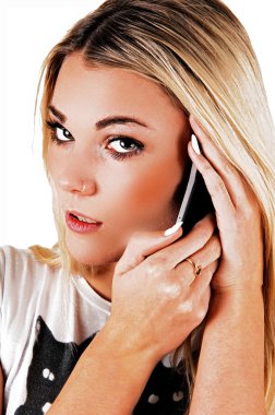 cep telefonuyla kız.