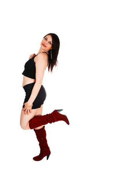 Bailarina en botas . — Foto de Stock