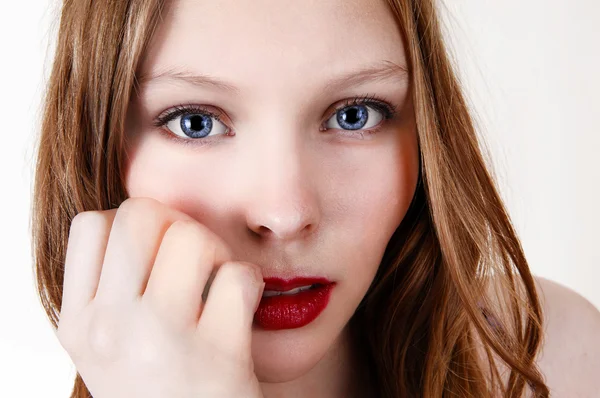 Closeup face of girl. — Stock Photo, Image