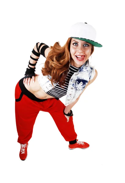 Gelukkig hip hop vrouw. — Stockfoto