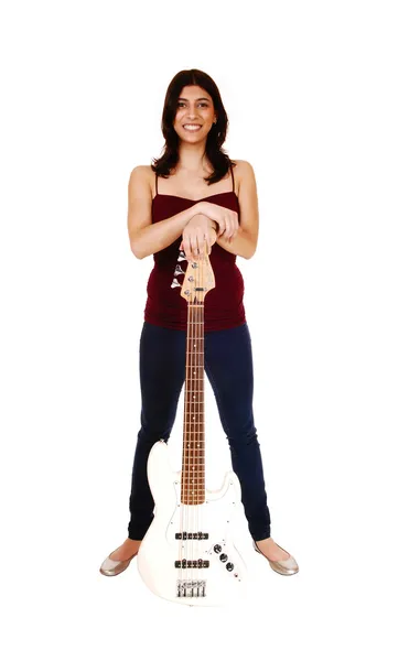 Mujer con guitarra. — Foto de Stock