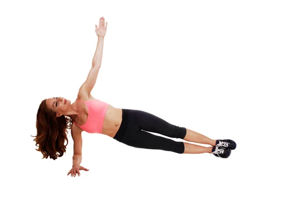 Mujer haciendo entrenamiento de piernas . — Foto de Stock