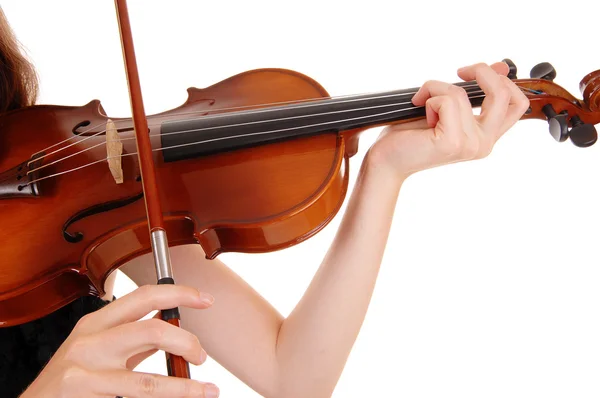 Closeup of violin playing. — Stock Photo, Image