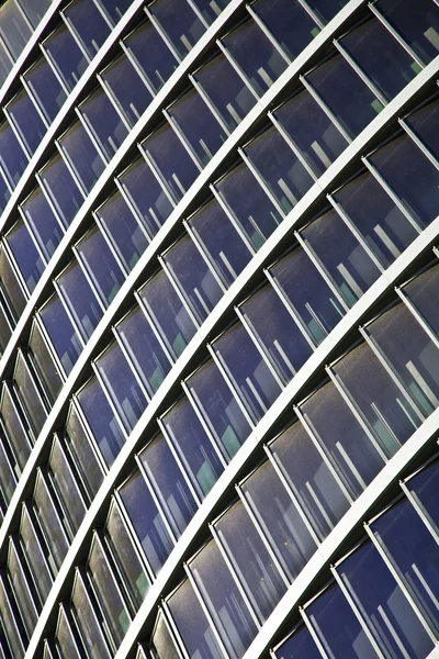 Blue glass high rise building skyscrapers — Stock Photo, Image