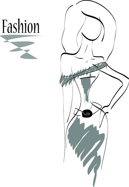 Fashion sketch — Stock Vector