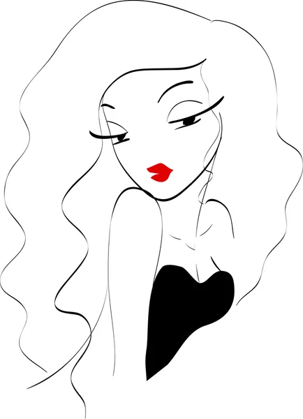 Sexy fille élégante — Image vectorielle