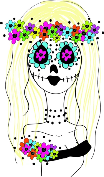 Day of the Dead concept — Stock Vector