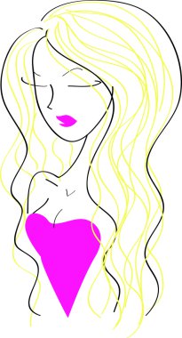 Güzel kızın portre