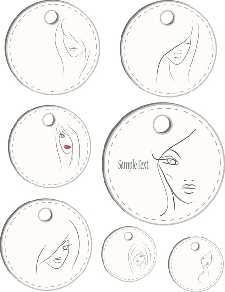 Beauty tags — Stock Vector