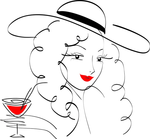 bir içkiyle güzel seksi kız