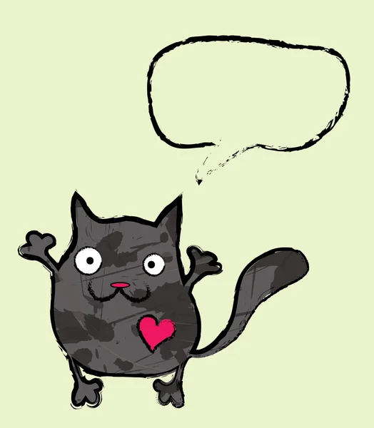 tatlı vektör kedi aşık