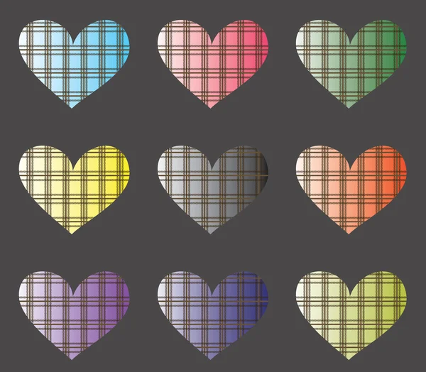 Set of heart icons — Stock Vector