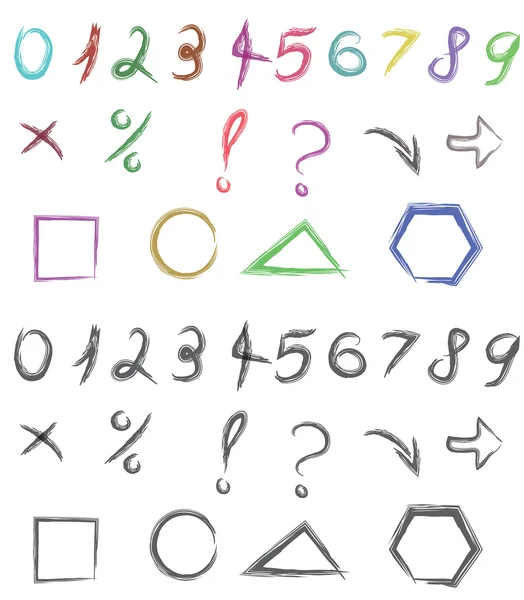 Иконки чисел — стоковый вектор
