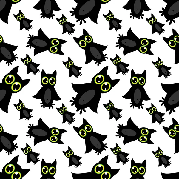 Vector owl seamless pattern — Stock Vector