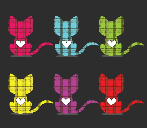 kedi siluet simge kümesi