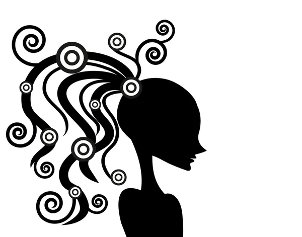 Vector girl silhouette — Stock Vector