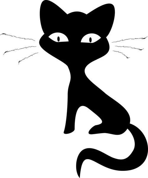 귀여운 간단한 벡터 고양이 — 스톡 벡터