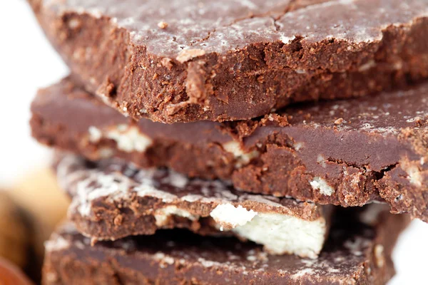 チョコレートのスタックの背景 — ストック写真
