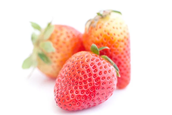 Big red strawberry isolated on white — Stock Photo, Image