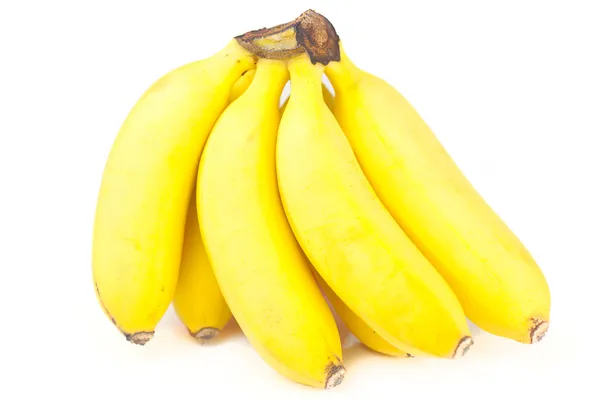 Bunch av bananer isolerad på vitt — Stockfoto