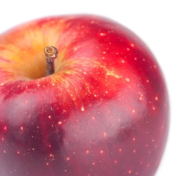 Velké červené jablko izolovaných na bílém — Stock fotografie