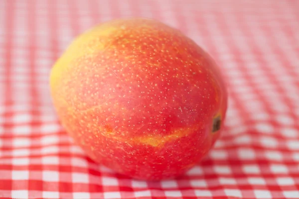 Mango fruit on checkered fabric — Stock Photo, Image