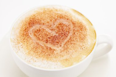 kalpleri şekilde fincan cappuccino
