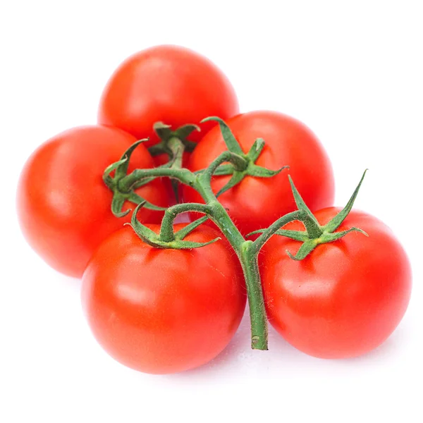 Tomate maduro vermelho isolado em branco — Fotografia de Stock