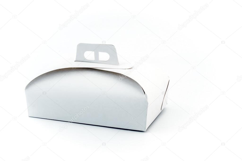 White paper cake box