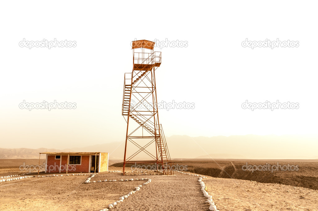 Desert watchtower in Nazca