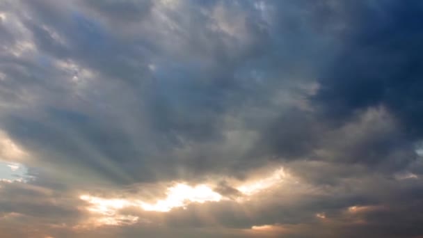 Blue sky with clouds (time lapse) — Stock Video