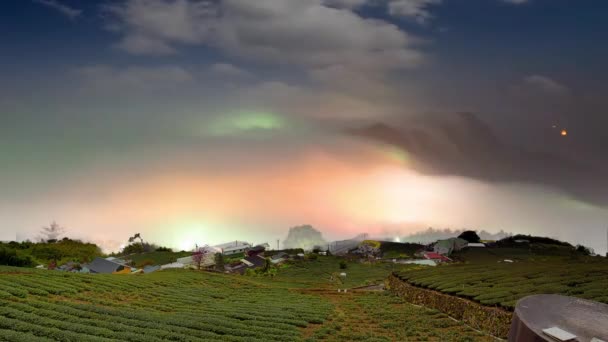 Alishan stone Zhuo Sunset, Taiwán . — Vídeo de stock