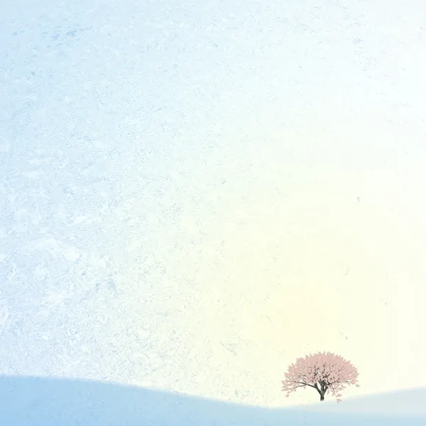 Ledové pozadí s sakura — Stock fotografie