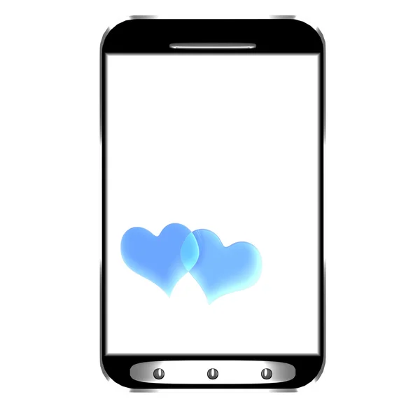 Modern smartphone with blank screen — Stock Photo, Image