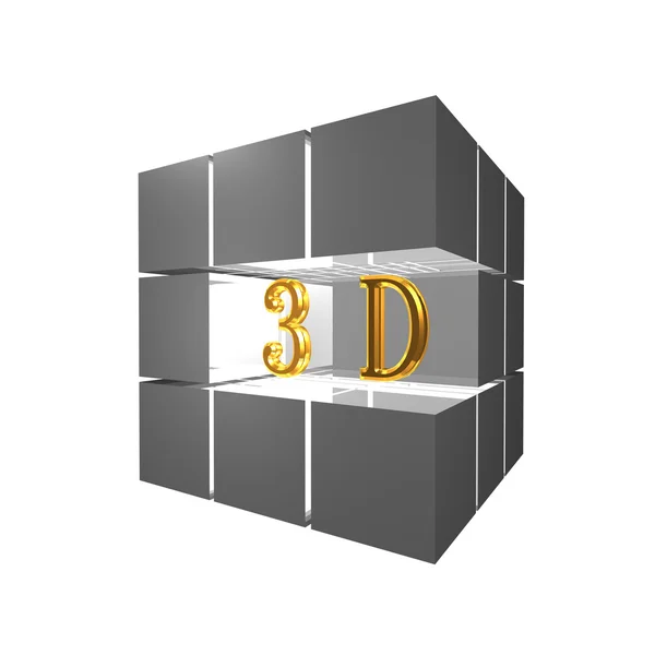 3D-s szó — Stock Fotó
