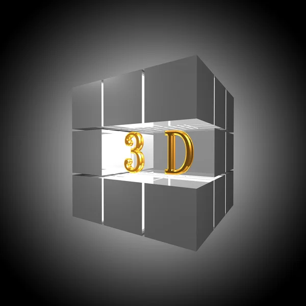 3D-s szó — Stock Fotó
