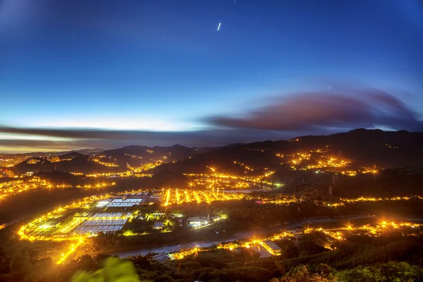 Nachtansicht der taipei city, taiwan — Stockfoto