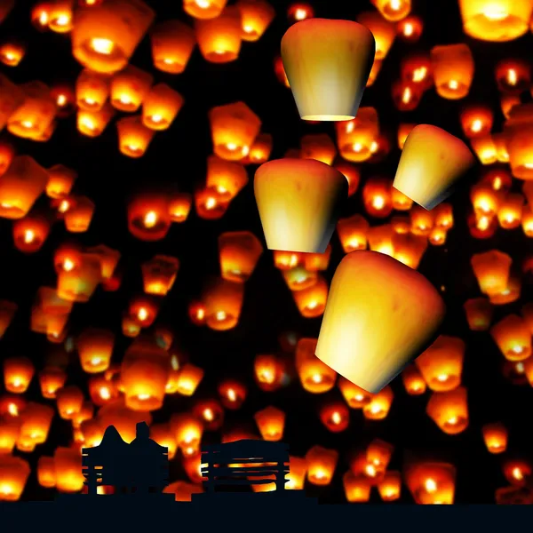 Sky lantern — Stock Photo, Image