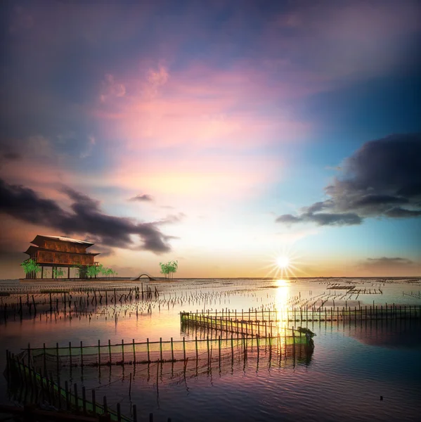 Prachtige zonsondergang en cloud — Stockfoto