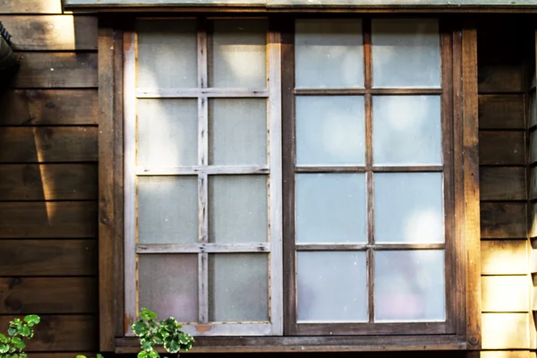 The window of the old wooden — Stock Photo, Image