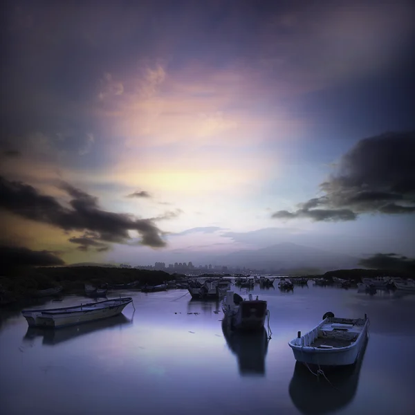 River boat with nice sky — Stock Photo, Image