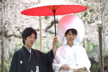 Japon geleneksel düğün kostüm