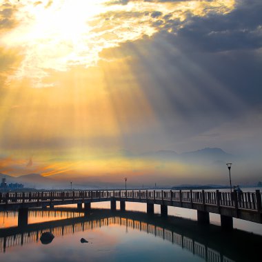 Tamsui gün batımı, yeni taipei, Tayvan